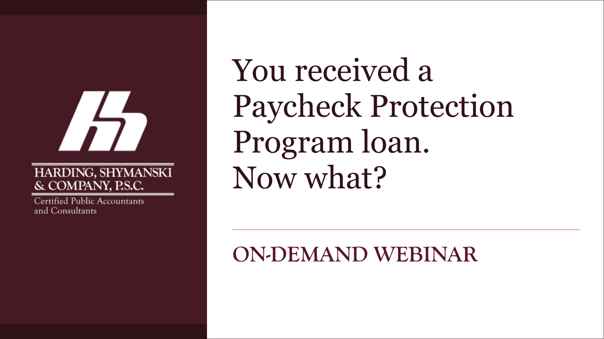 Paycheck Protection Program Webinar 04-17-2020