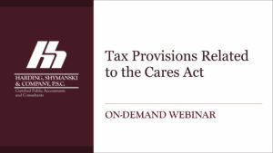 Tax Provisions Related to the Cares Act