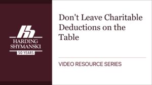 Don’t Leave Charitable Deductions on the Table